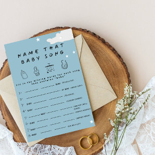 Invitation Nom de cette chanson de bébé Rustic minimum baby s