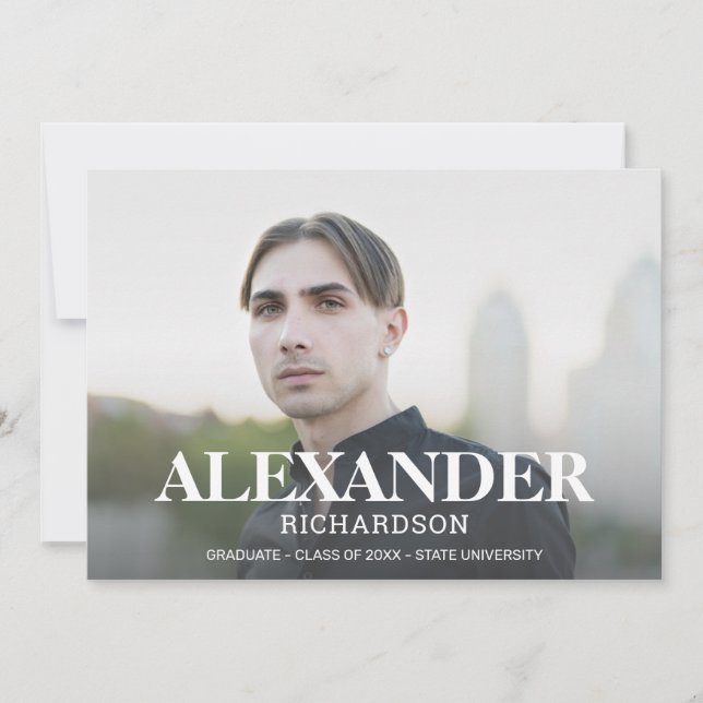 Invitation Nom de la morue Photo Graduation Party (Devant)