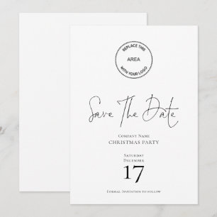 Invitation Nom de l'entreprise Logo Fête de Noël Enregistrer 