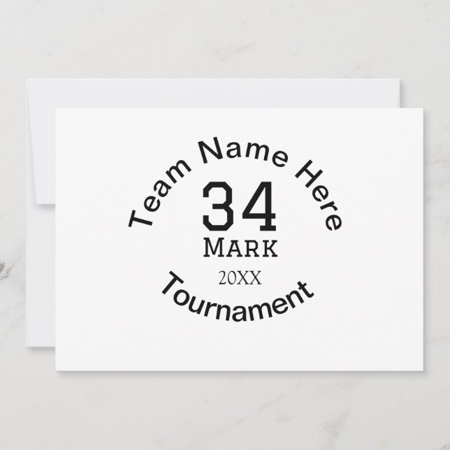 Invitation nom de l'équipe ici ajouter le nom du tournoi anné (Devant)