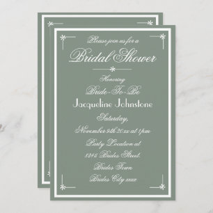 Invitation Nom de script rustique simple RSVP Fête des mariée