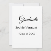 Nom du diplômé promotion 20XX félicitations simple