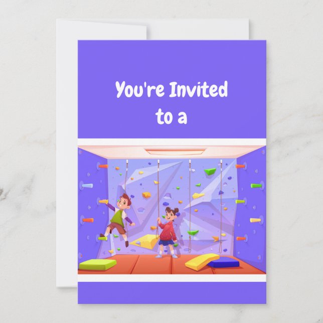 Invitation Nom personnalisé Anniversaire Escalade Rock Annive (Devant)