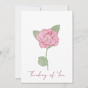 Invitation Nom personnalisé Rose Fleur Aquarelle Script  