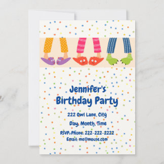 Invitation Nom personnalisé Sommeil sur le pyjama fête Annive