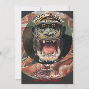 Invitation Nom personnalisé Tiki Bar Votre Ville et État T-Sh