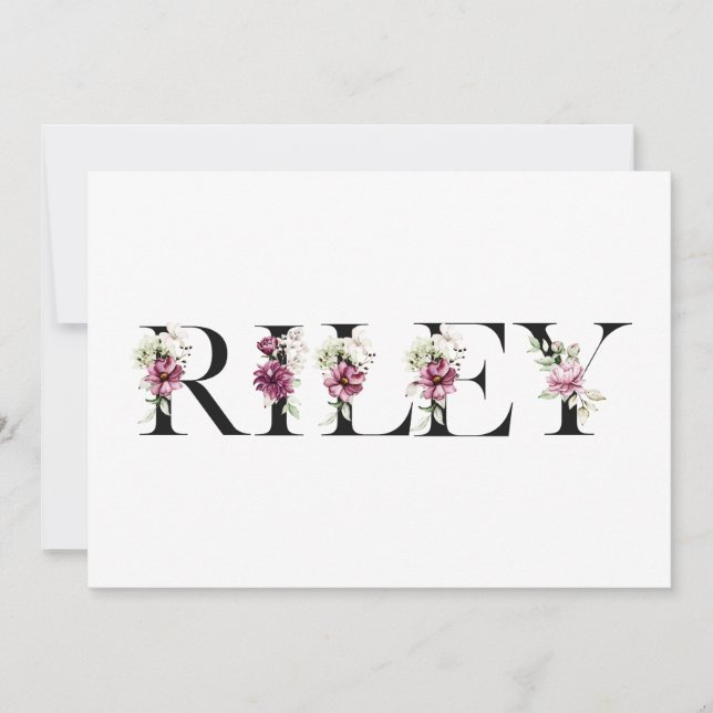 Invitation Nom Riley (Devant)