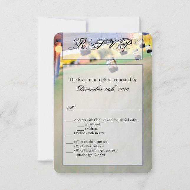 Invitation Nombre de détenteurs de bougies Mason Jar de la ca (Devant)