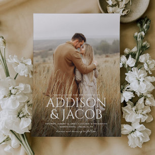 Invitation Noms de type simple moderne Mariage photo