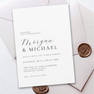 Invitation Noms élégants Simple Minimal Classic Mariage