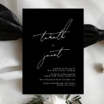 Invitation NOMS Premium | Mariage noir et blanc élégant<br><div class="desc">Cette conception fait partie d'une collection.</div>