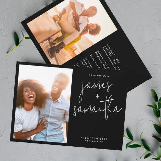 Invitation Noms Premium Multi Photo Personnalisé Enregistrer