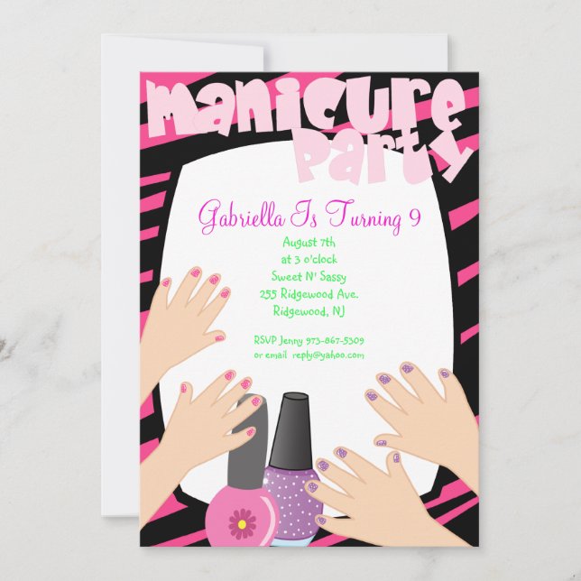 Invitation Nongles, ongles, ongles, manucure des ongles Spa f (Devant)