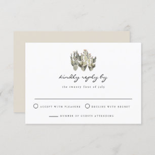 Invitation Norah - Prickly Pear Cactus Bohemian RSVP Card