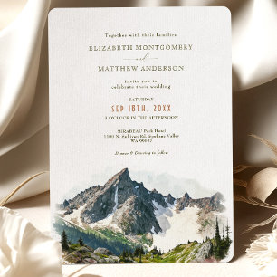 Invitation North Cascades Mountain Park Destination Wedding