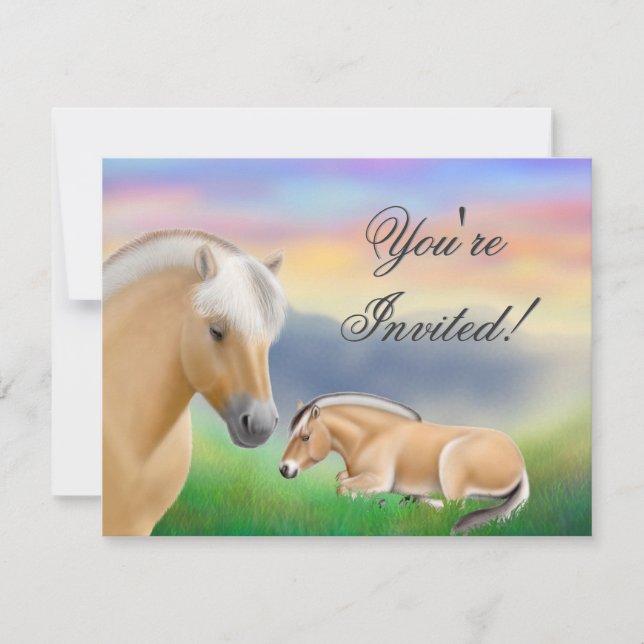 Invitation norvégienne de chevaux de fjord (Devant)