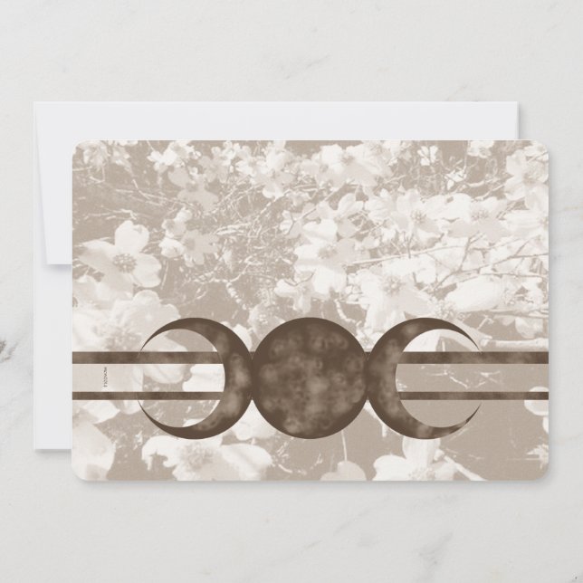 Invitation Nostalgic Dogwood Triple Lune Handfasting Grays (Dos)