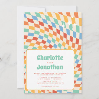 Invitation Nostalgie Super rétro Mariage brillant