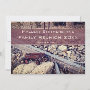 Invitation nostalgique Red Wagon Family Reunion