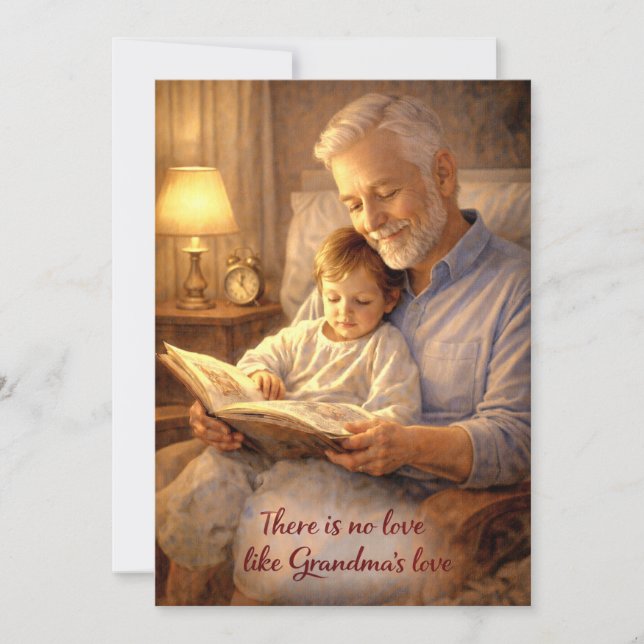 Invitation Note Card There's No Love Like Grandpa's Love Mug  (Devant)