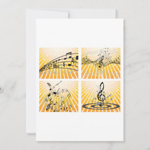 Invitation Notes de Musique Explosion Abstraite
