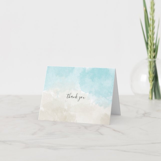 Invitation Notes de remerciement d'aquarelle (Devant)