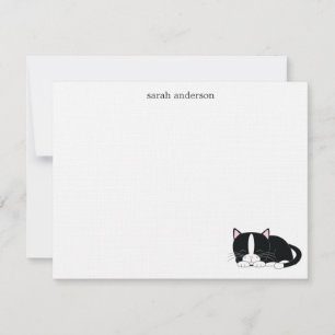 Invitation Notes de remerciement de Sleeps Cat Flat