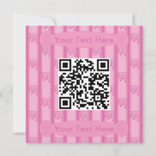 Invitation Notes musicales amusantes et fantaisistes Code QR