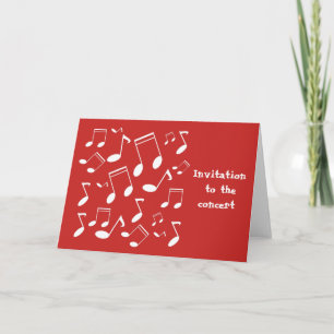 Invitation Notes musicales blanches