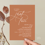 Invitation Nothing Fancy, Just Love, Romantic Wedding Dinner<br><div class="desc">Celebrate your love story with this elegant minimalist wedding invitation, designed with a refined sans font paired with delicate romantic elegant handwritten script. Perfect for couples who love modern romance, soft neutrals, and timeless typography, "Nothing Fancy, Just Love". Perfect for couples extending their joyous occasion, this invitation exudes sophistication with...</div>