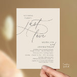 Invitation Nothing Fancy, Just Love, Romantic Wedding Dinner<br><div class="desc">Celebrate your love story with this elegant minimalist wedding invitation, designed with a refined sans font paired with delicate romantic elegant handwritten script. Perfect for couples who love modern romance, soft neutrals, and timeless typography, "Nothing Fancy, Just Love". Perfect for couples extending their joyous occasion, this invitation exudes sophistication with...</div>