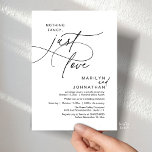 Invitation Nothing Fancy, Just Love, Romantic Wedding Dinner<br><div class="desc">Celebrate your love story with this elegant minimalist wedding invitation, designed with a refined sans font paired with delicate romantic elegant handwritten script. Perfect for couples who love modern romance, soft neutrals, and timeless typography, "Nothing Fancy, Just Love". Perfect for couples extending their joyous occasion, this invitation exudes sophistication with...</div>