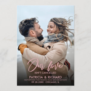 Invitation Notre amour n'est pas annulé Photo de la nouvelle