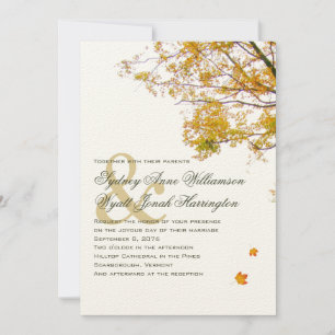 Invitation Notre arbre en Mariage de automne