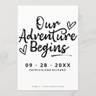 Invitation Notre Aventure Commence À Enregistrer La Date Non 