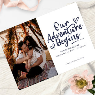 Invitation Notre Aventure Commence Le Mariage Enregistrer La 
