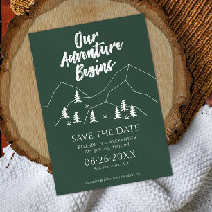Invitation Notre Aventure Commence Le Mariage Forestier Écono