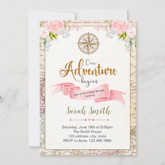 Invitation Notre aventure commence l'invitation (Devant)