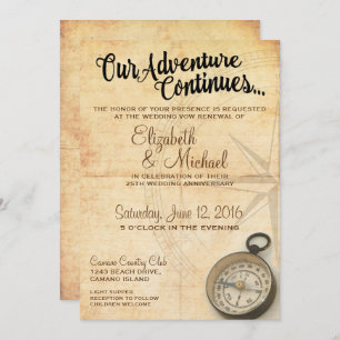 Invitation Notre aventure continue l'invitation Anniversaire