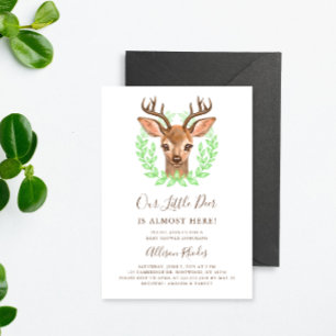 Invitation Notre Baby shower forestier de Little Deer