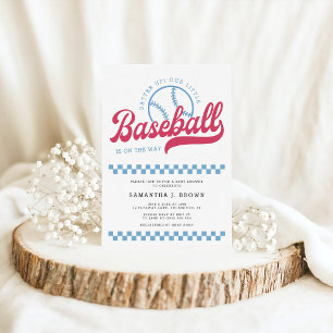 Invitation Notre Baseball Sur Le Chemin Baby shower De Baseba