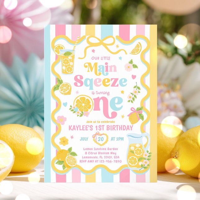 Invitation Notre citron préféré fête son 1er anniversaire (Créateur téléchargé)