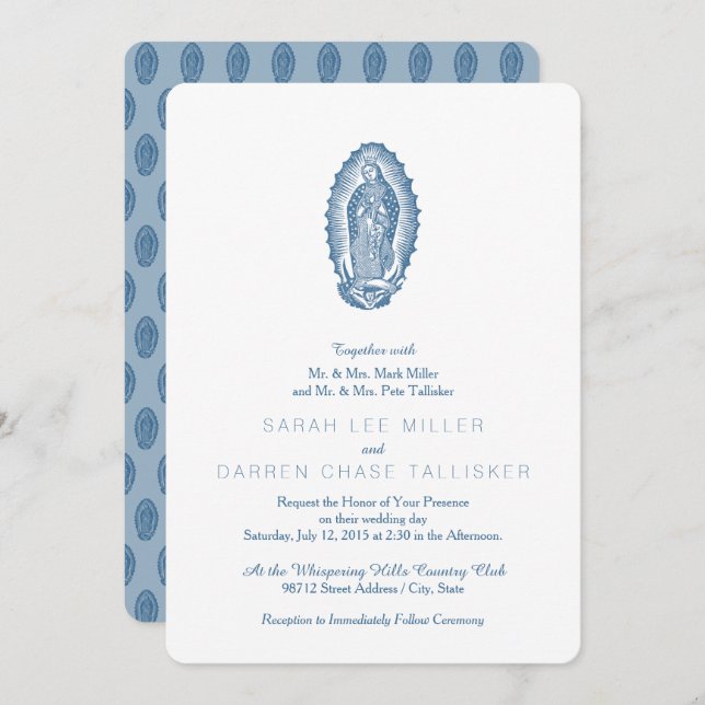 Invitation Notre-Dame de Guadalupe (Devant / Derrière)