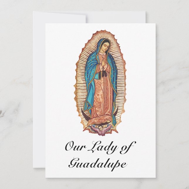 Invitation Notre-Dame de Guadalupe Tilma Miraculuseuse Beaux- (Devant)