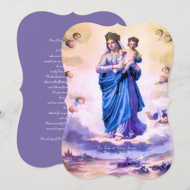 Invitation Notre-Dame du Prompt Secours avec Prière (Devant / Derrière)