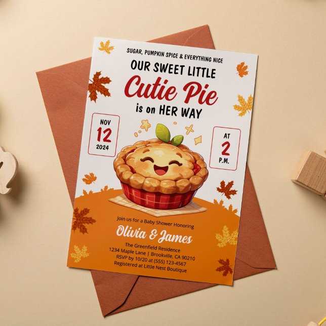 Invitation Notre Douce Petite Chouette de Bébé d'Automne (Créateur téléchargé)