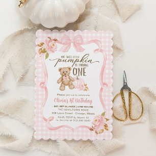 Invitation Notre Douce Petite Citrouille Fête Son Premier Ann