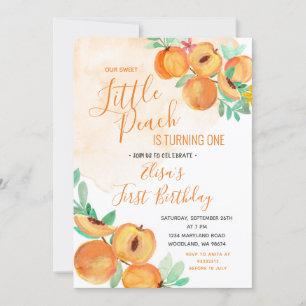 Invitation Notre douce Petite Pêche Anniversaire