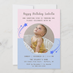 Invitation Notre étoile tournante devient un anniversaire