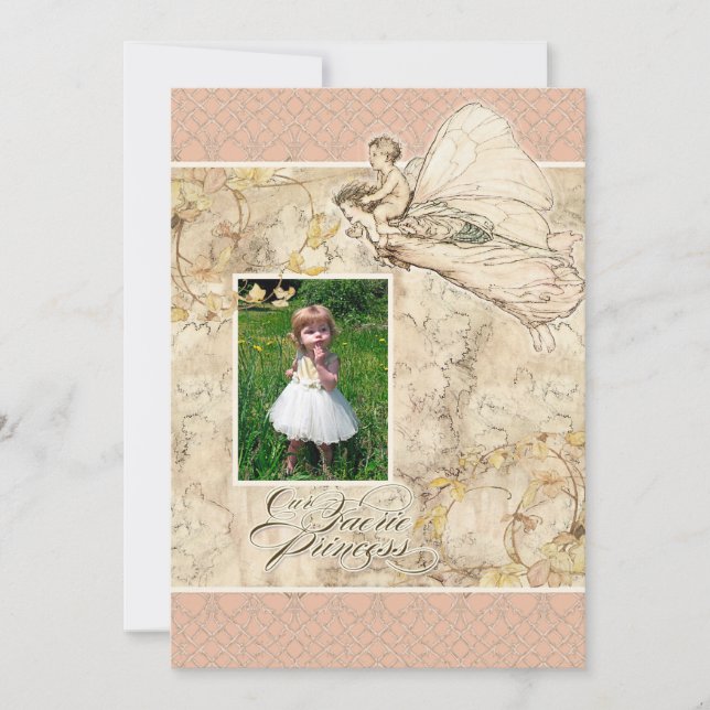Invitation Notre Féerie Princesse, Baby Girl Birthday Party (Devant)